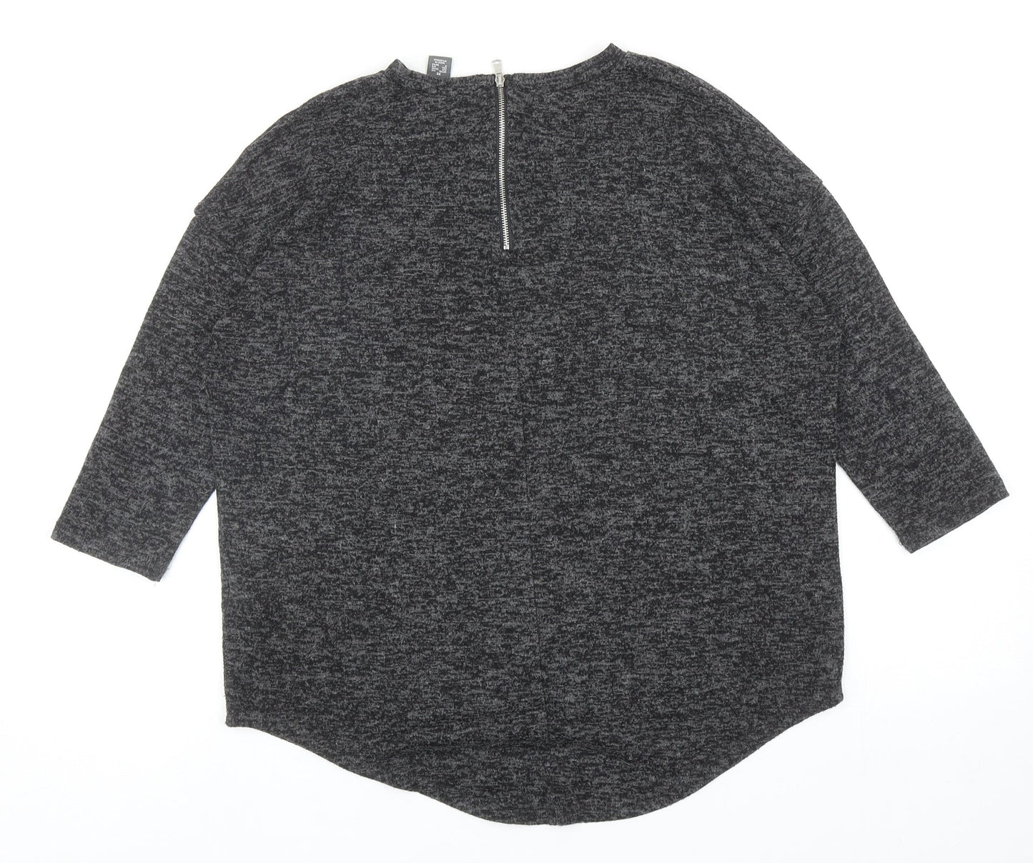 Primark Womens Grey Round Neck Polyester Pullover Jumper Size XS - UK Size 6-8