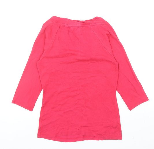 Womens UK Size 10 Monsoon Pink Basic T-Shirt