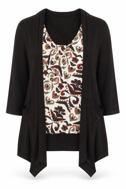 Womens UK Size 12 Matalan Multicoloured Basic Blouse