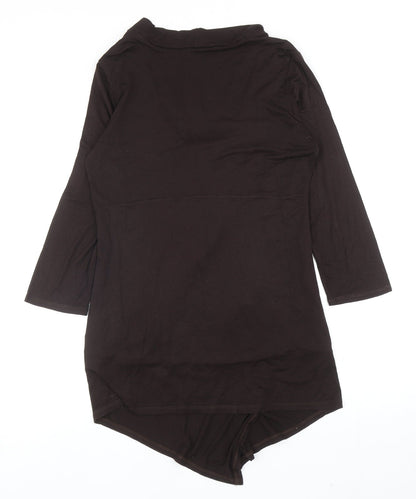 Matalan Womens Multicoloured Animal Print Viscose Basic Blouse Size 12 Scoop Neck