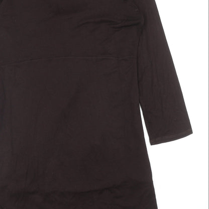 Matalan Womens Multicoloured Animal Print Viscose Basic Blouse Size 12 Scoop Neck