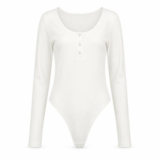 Womens UK Size 10 Boohoo One-Piece White Bodysuit