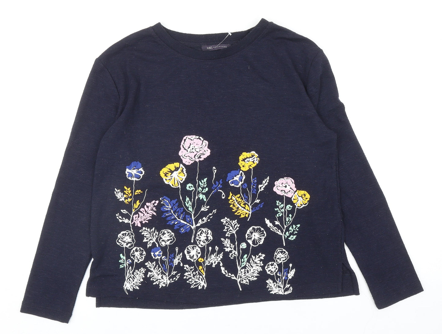 Womens UK Size 10 Marks and Spencer Blue Pullover Sweatshirt