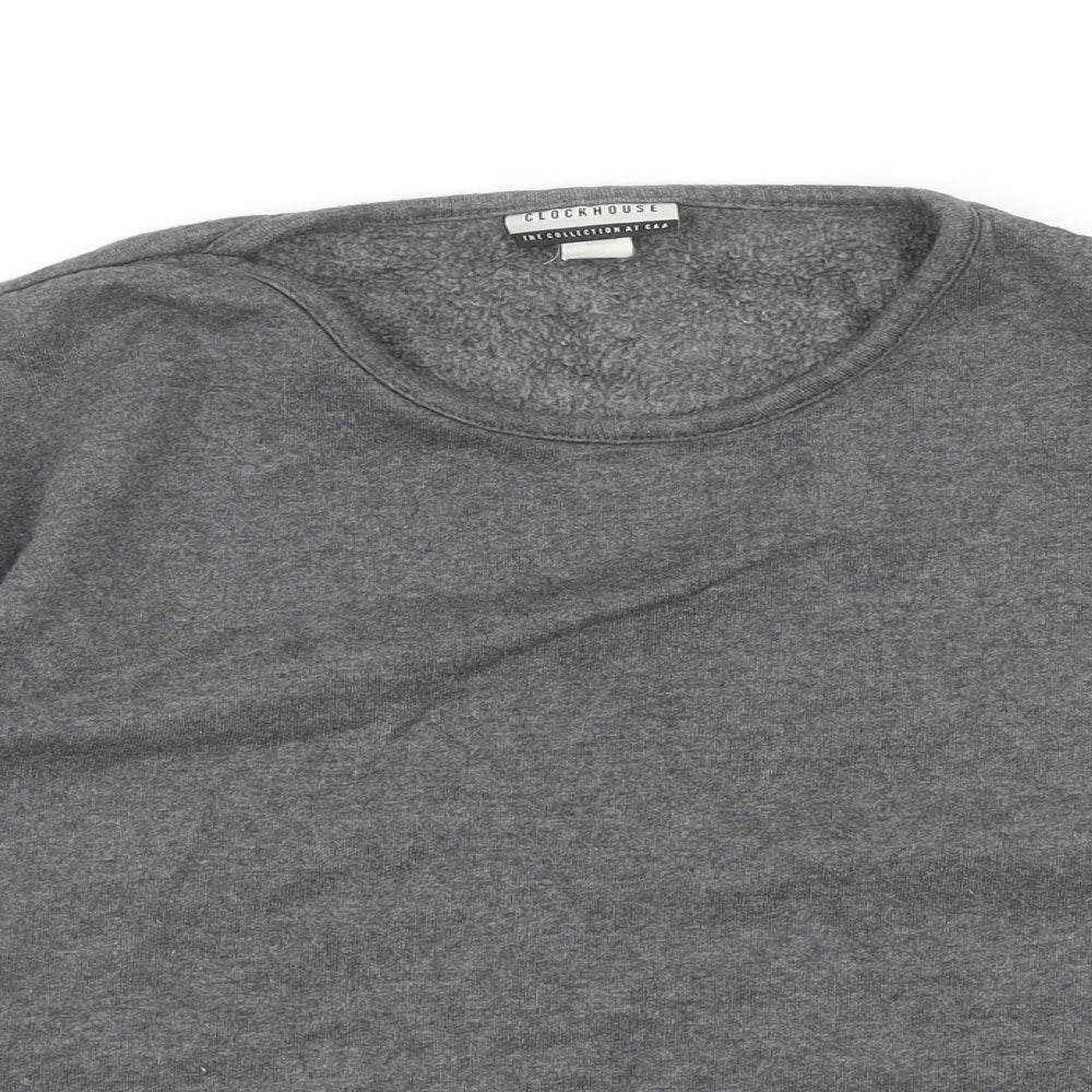 Clockhouse Womens Grey Cotton Pullover Sweatshirt Size L Pullover