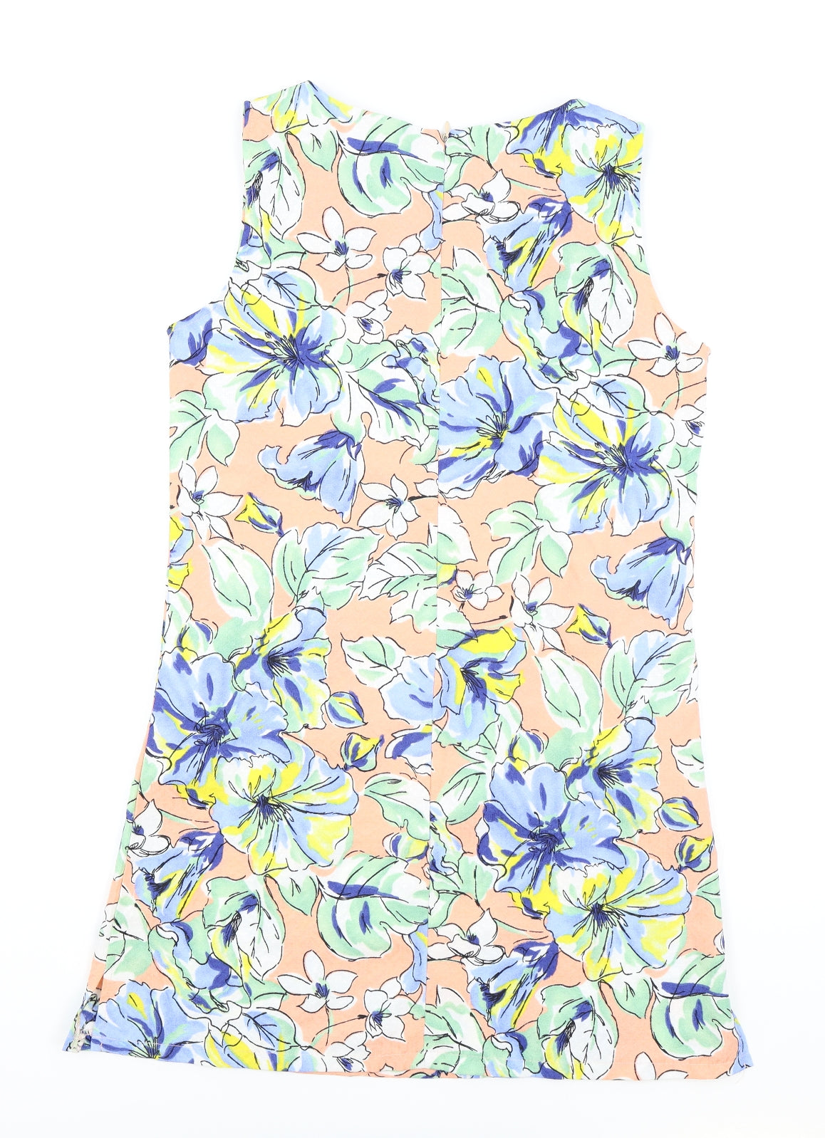 Asura Womens Pink Floral Polyester A-Line One Size Boat Neck Zip