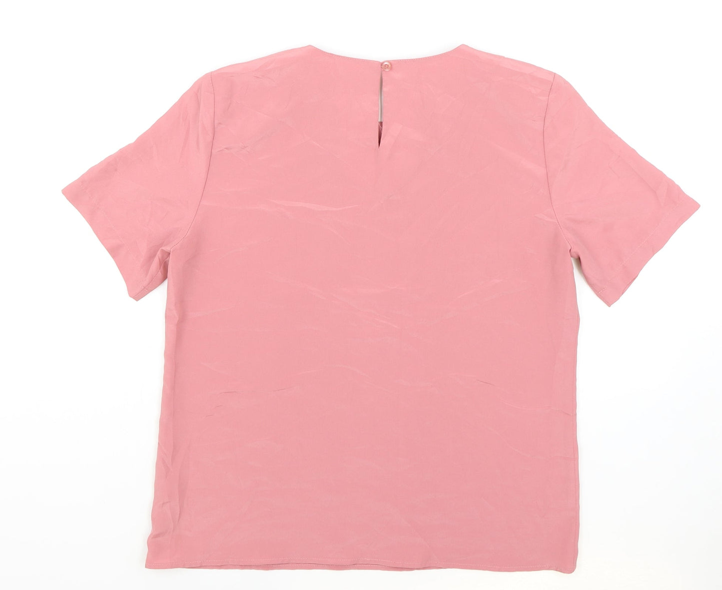 Lauren Lee Womens Pink Polyester Basic Blouse Size S Round Neck