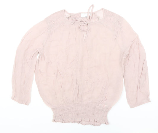 Womens UK Size 14 NEXT Pink Cropped Blouse