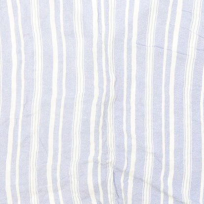 Primark Womens Black Striped Viscose Basic Button-Up Size 14 V-Neck