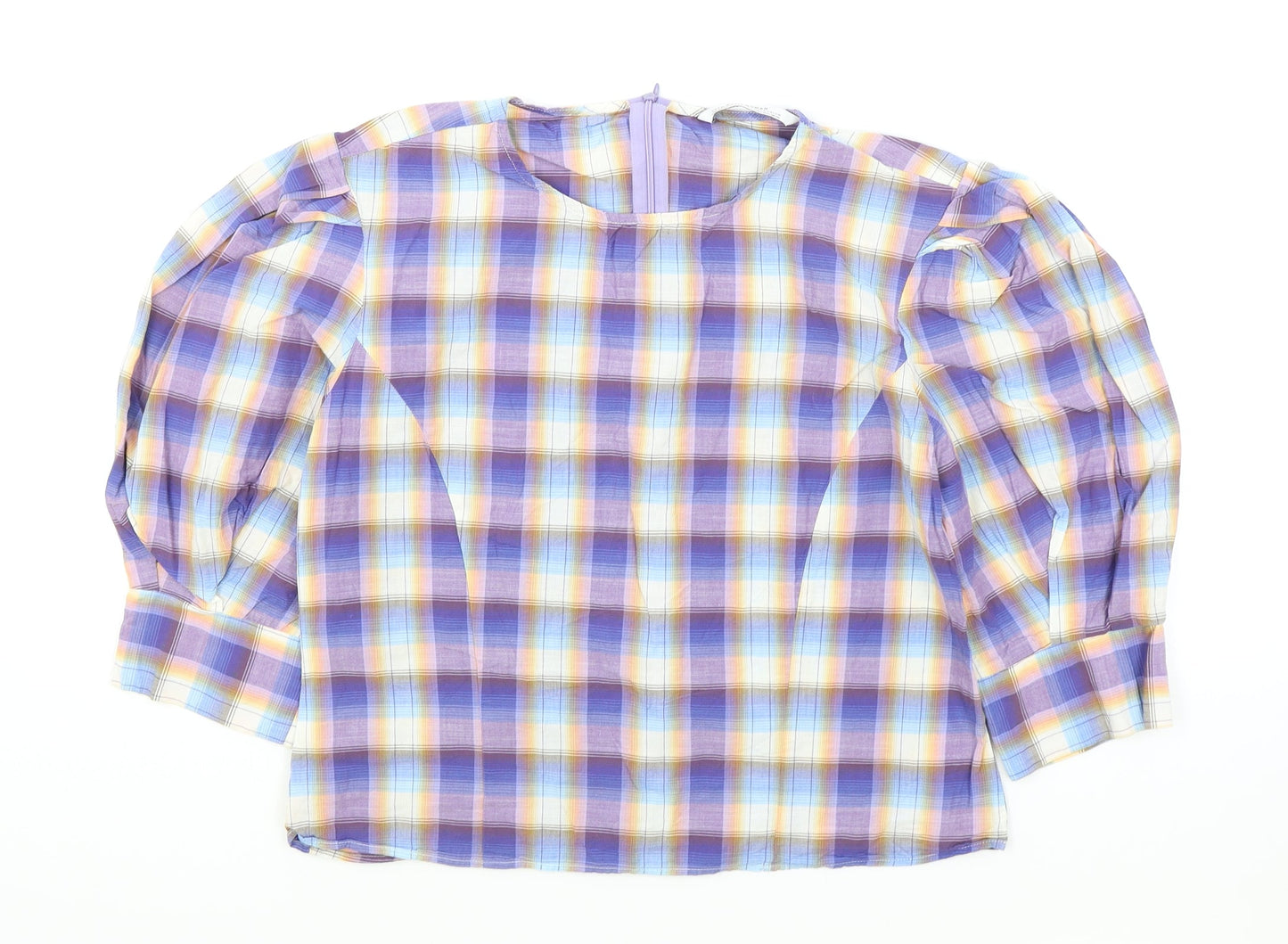 Womens UK Size L Zara Multicoloured Basic Blouse