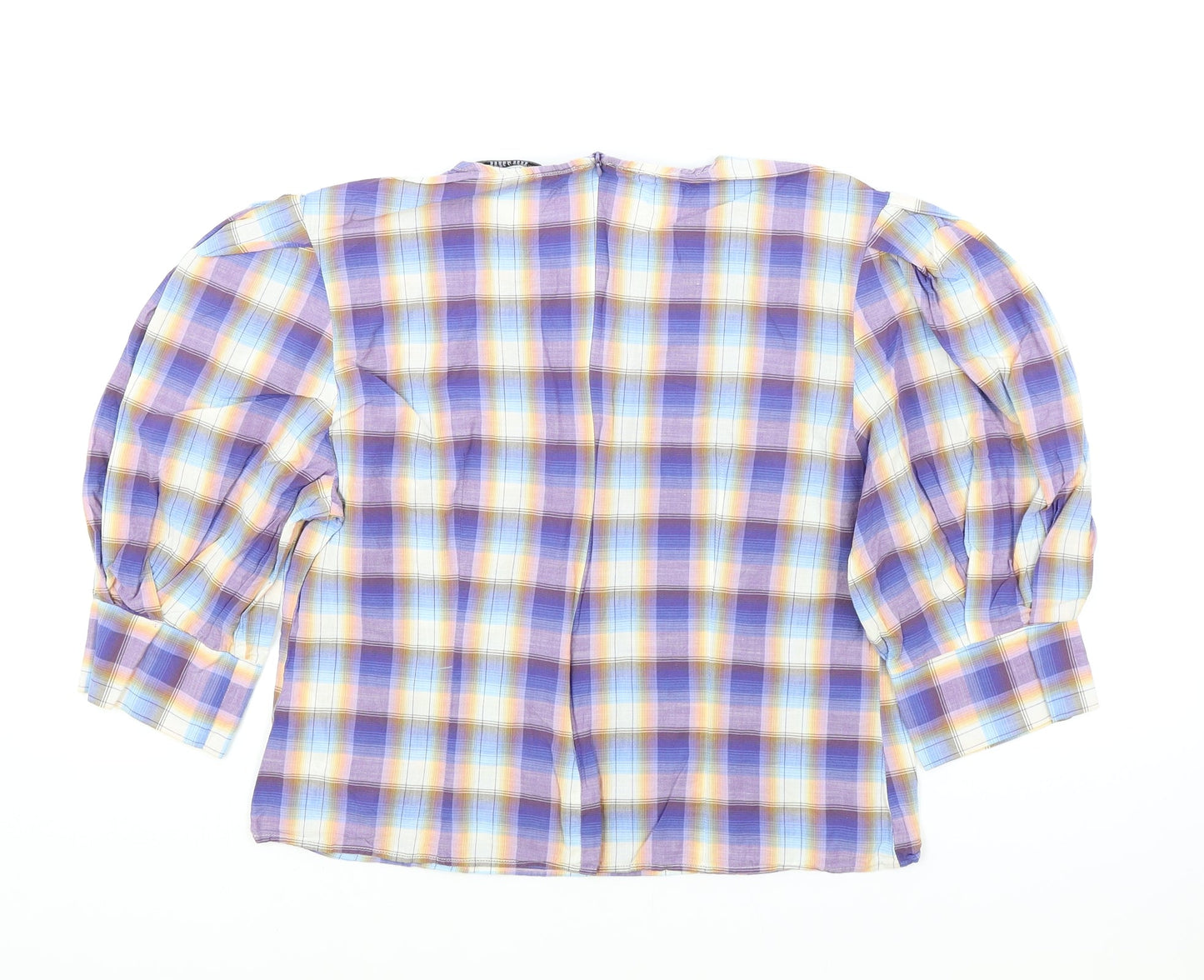 Womens UK Size L Zara Multicoloured Basic Blouse