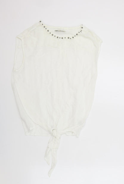 Womens UK Size 12 NEXT White Basic Blouse
