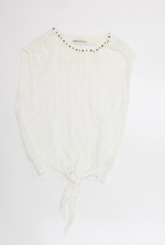 Womens UK Size 12 NEXT White Basic Blouse
