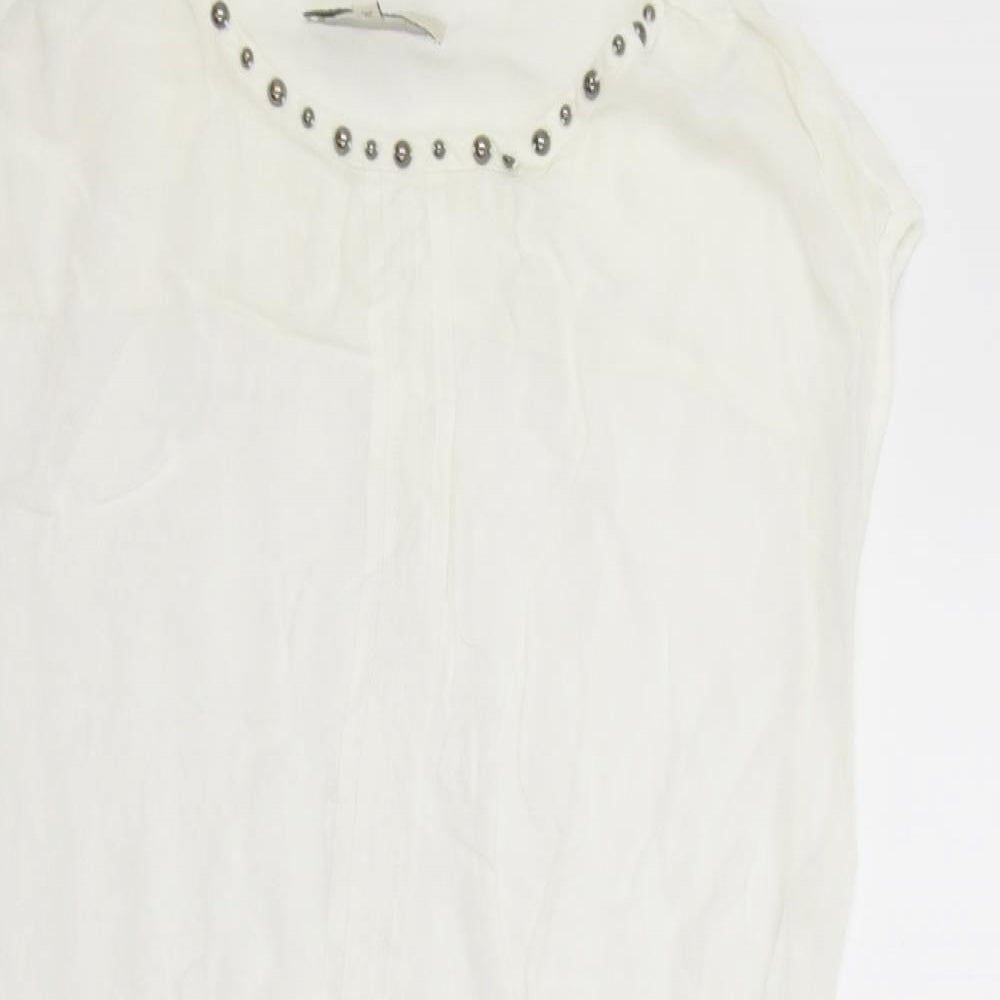 Womens UK Size 12 NEXT White Basic Blouse