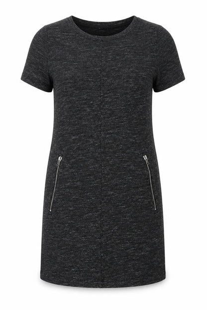 Gap Womens Grey Cotton Jumper Dress Size M Round Neck Pullover