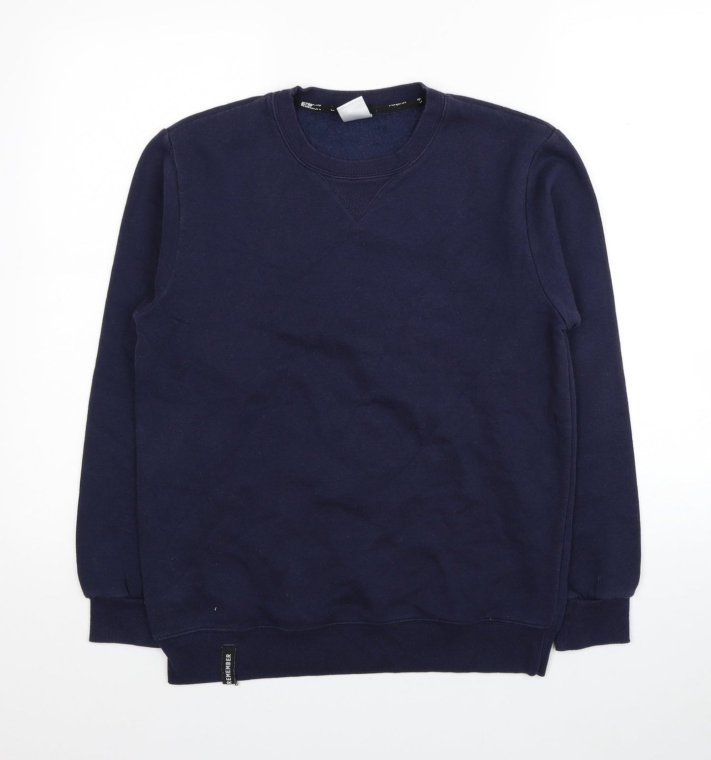 Record Mens Blue Polyester Pullover Sweatshirt Size S - Remember