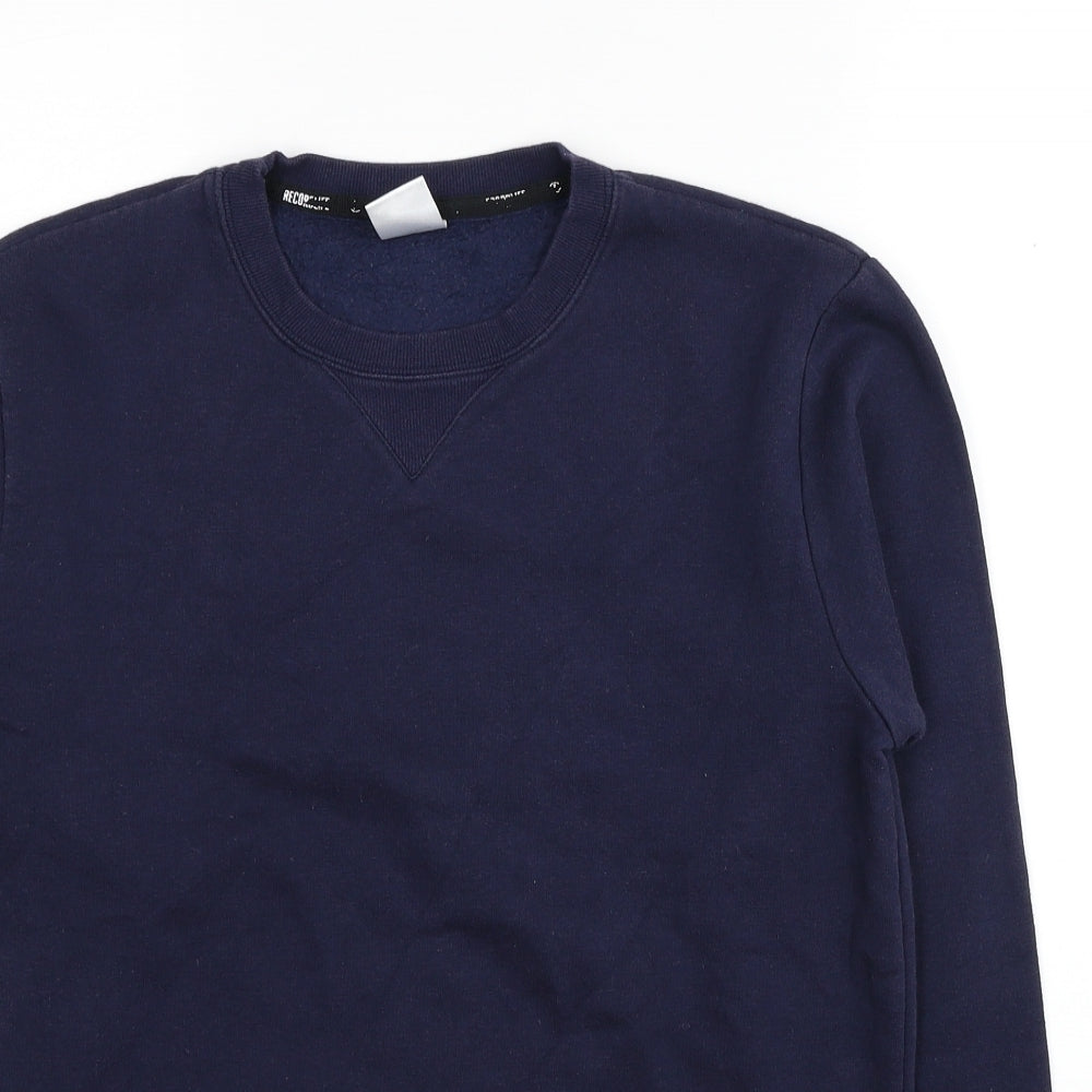 Record Mens Blue Polyester Pullover Sweatshirt Size S - Remember