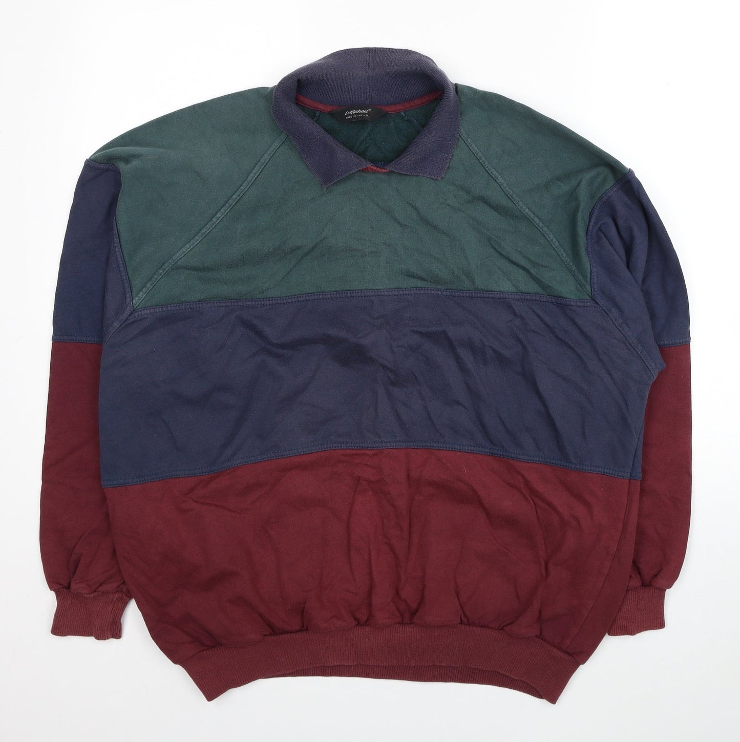 Mens UK Size L Marks and Spencer Multicoloured Pullover Sweatshirt