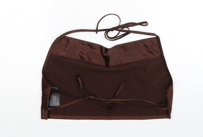 Womens UK Size XS Divided by H&M Brown Cropped Blouse