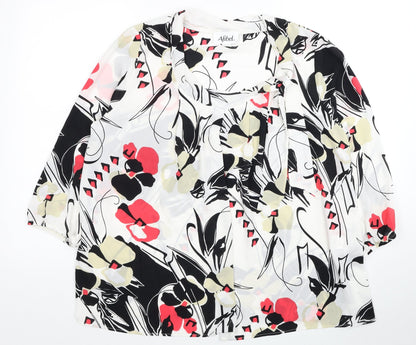 Womens UK Size 16 Afibel Multicoloured Basic Blouse