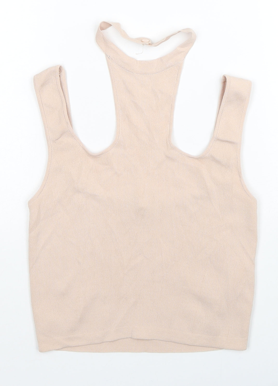 Womens UK Size S Zara Beige Cropped Tank