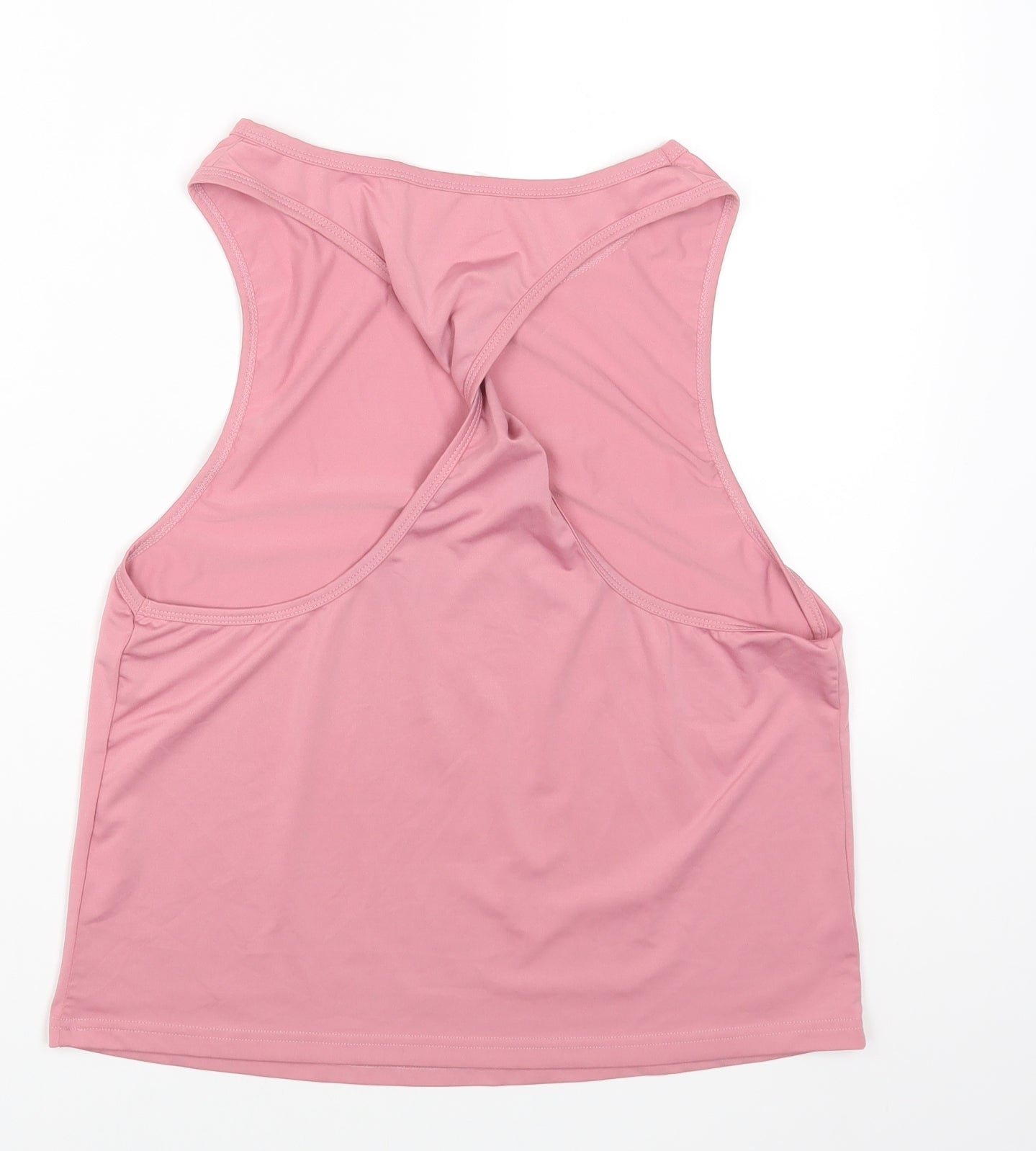 SheIn Womens Pink Polyester Basic Tank Size S Round Neck