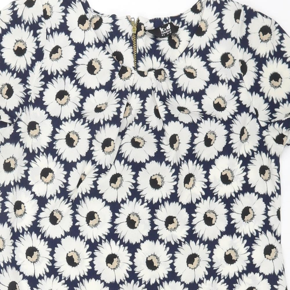 Womens UK Size 8 K&D London Blue Basic Blouse