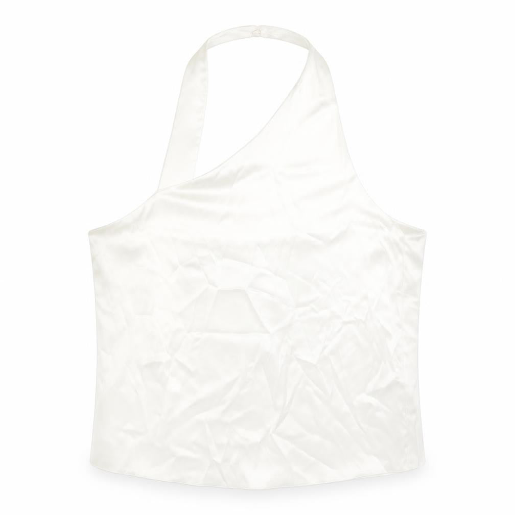 Womens UK Size L Zara White Cropped Tank