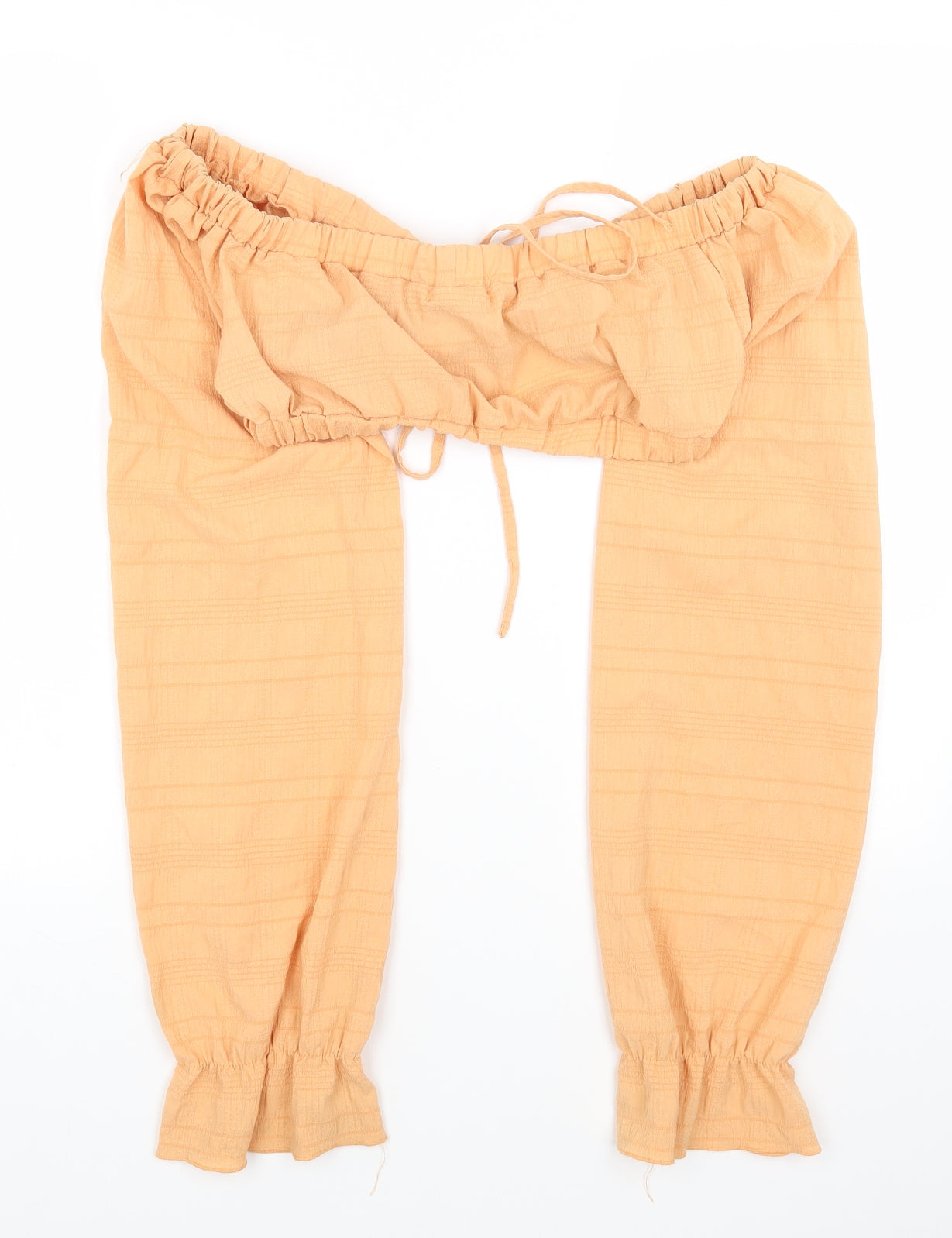 SheIn Womens Orange Polyester Cropped T-Shirt Size M Off the Shoulder