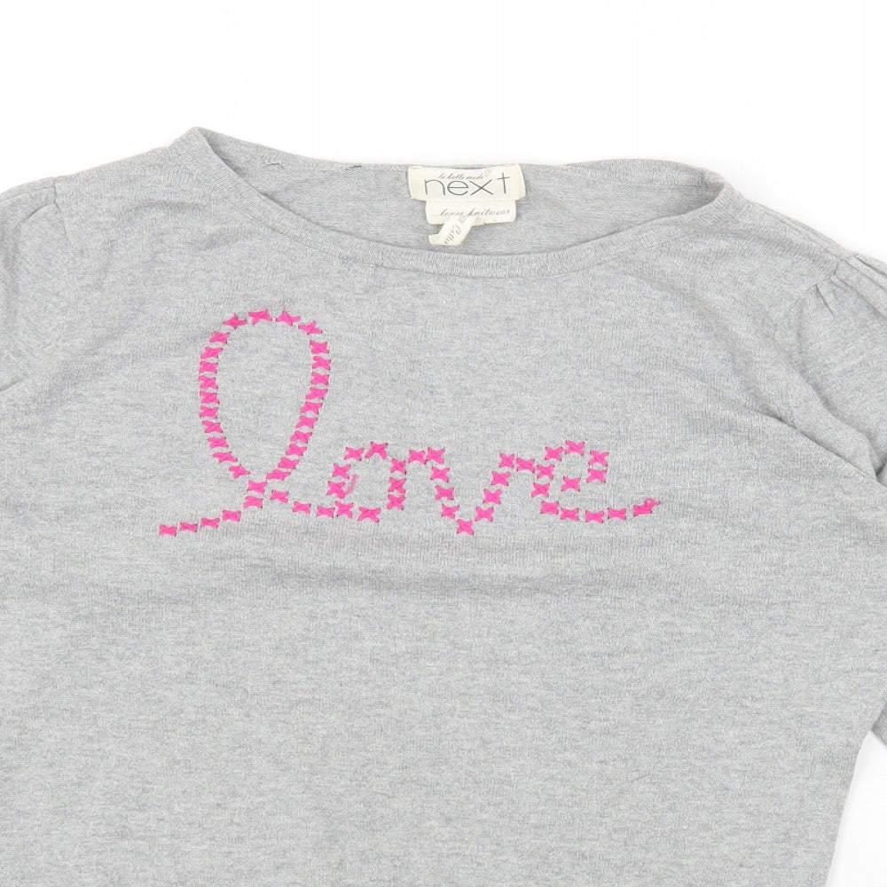 Womens UK Size 12 NEXT Grey Basic T-Shirt