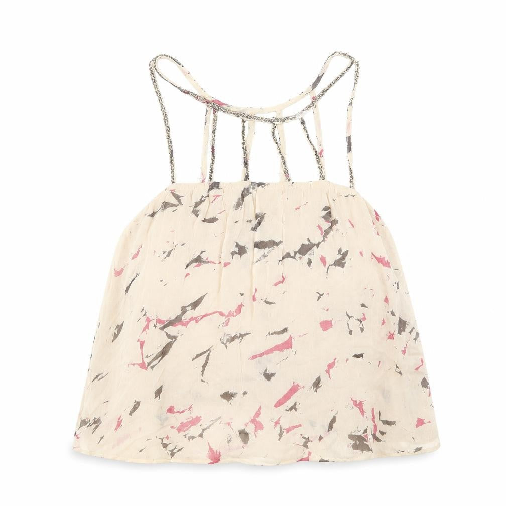 Womens UK Size 8 Preworn Beige Cropped Tank