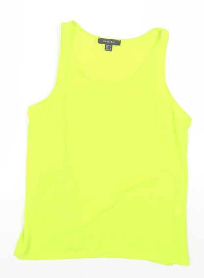 Primark Womens Green Polyester Basic Tank Size 12 Scoop Neck
