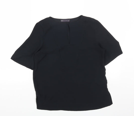 Womens UK Size 6 Marks and Spencer Black Basic Blouse
