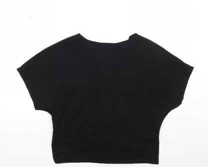 Womens UK Size L Zara Black Basic T-Shirt