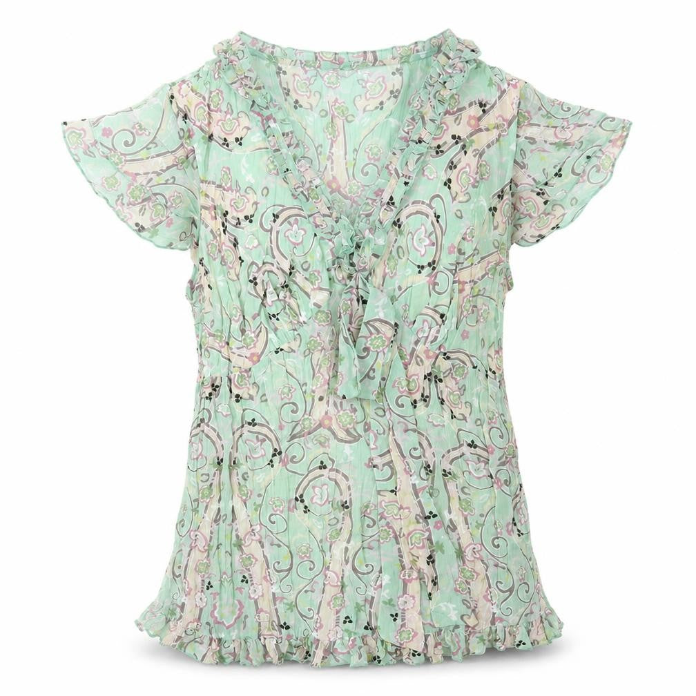 Womens UK Size S Violet & Claire Green Basic Blouse