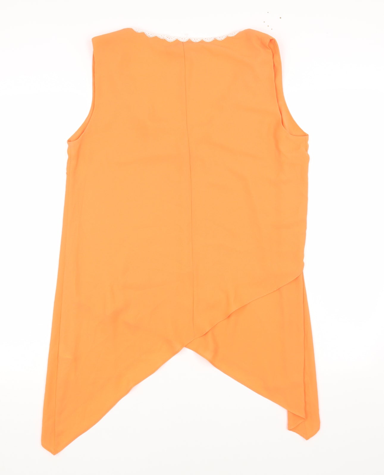 Womens UK Size 12 Julien Macdonald Orange Basic Blouse