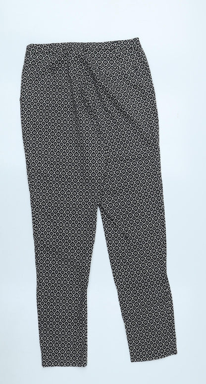 Womens UK Size 8 Oasis Regular Fit  Black Trousers