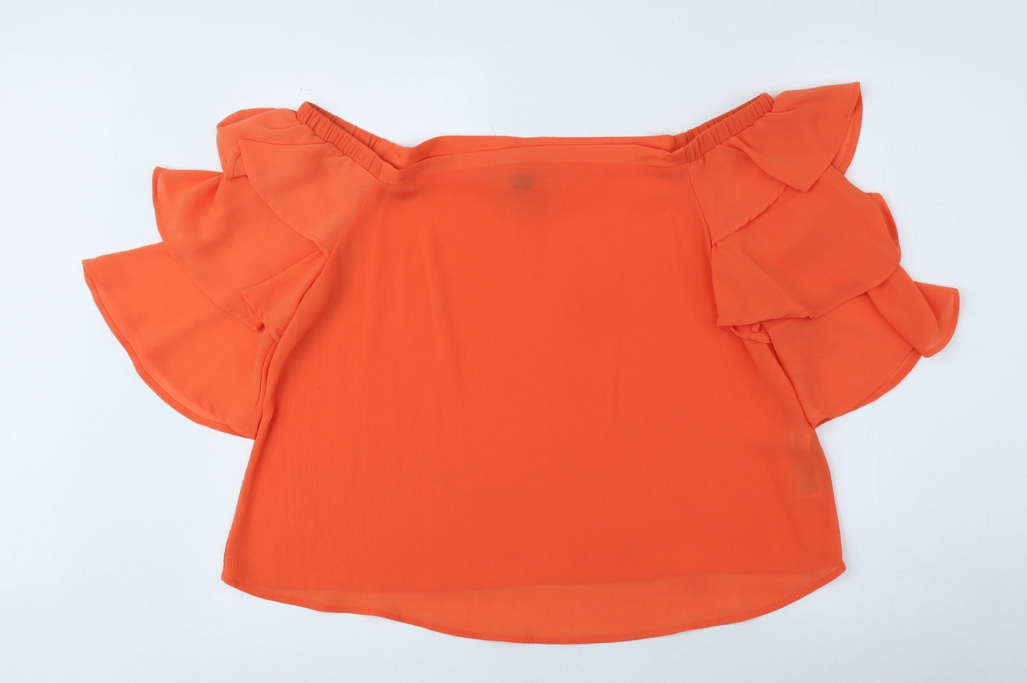Womens UK Size 14 New Look Orange Basic Blouse
