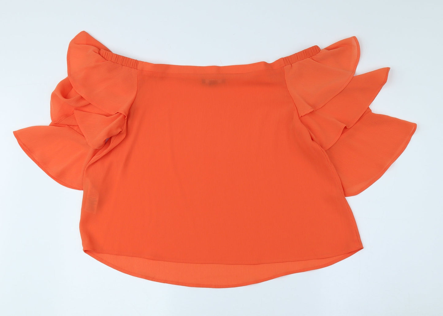 Womens UK Size 14 New Look Orange Basic Blouse