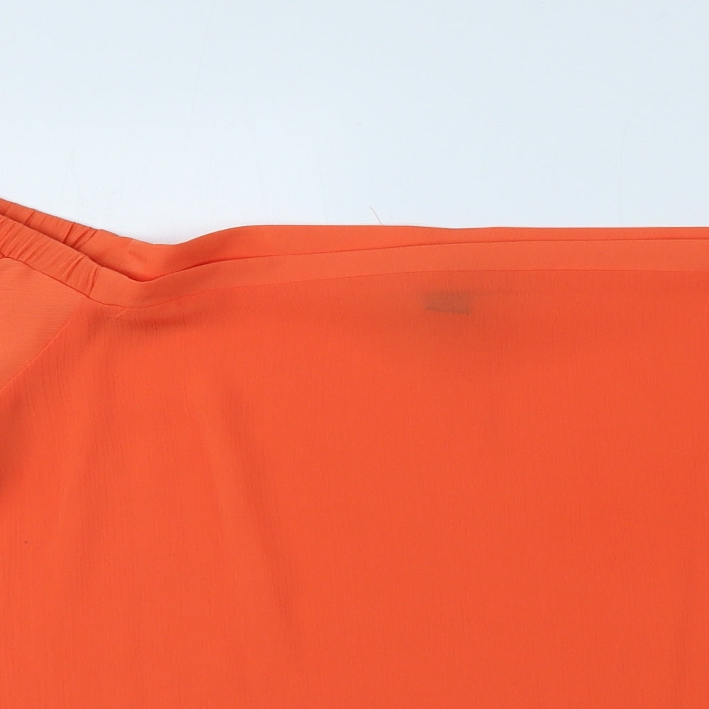 Womens UK Size 14 New Look Orange Basic Blouse