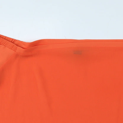 Womens UK Size 14 New Look Orange Basic Blouse