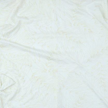 David Bradley Womens White Geometric Polyester Basic T-Shirt Size 10 Collared