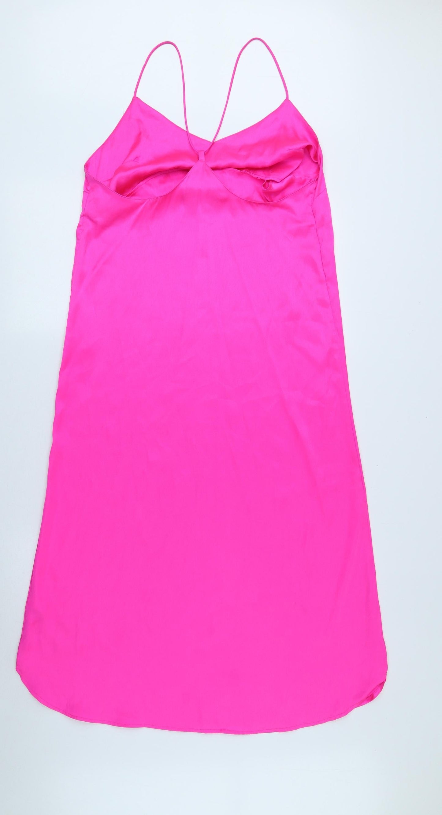 Topshop Womens Pink Polyester Sheath Size 10 Cowl Neck Pullover