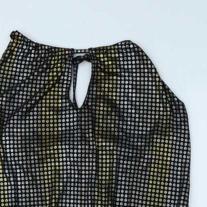 Womens UK Size 12 New Look Black Basic Blouse