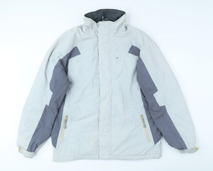 Mens UK Size S Parallel Grey Rain Coat