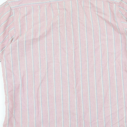 Mens UK Size M Boston Crew Pink  Button-Up Short Sleeve Casual Shirt