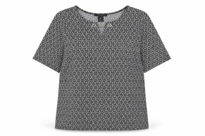 Womens UK Size S Tahari Black Basic T-Shirt