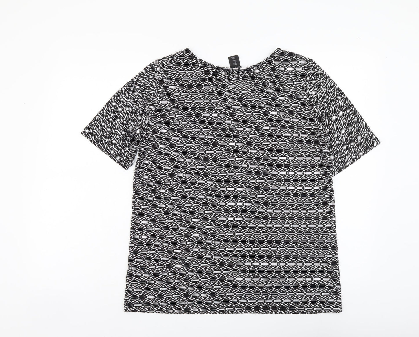 Womens UK Size S Tahari Black Basic T-Shirt
