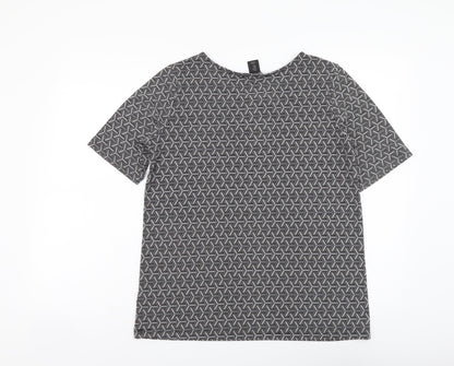 Womens UK Size S Tahari Black Basic T-Shirt