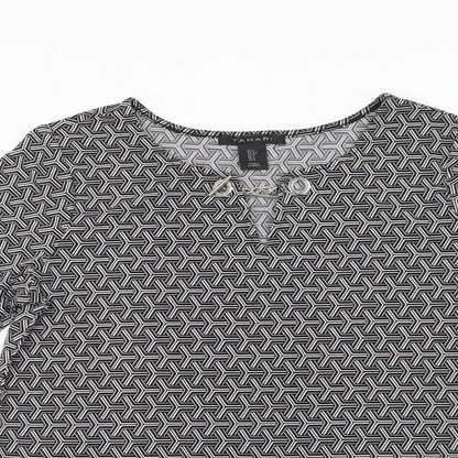 Womens UK Size S Tahari Black Basic T-Shirt