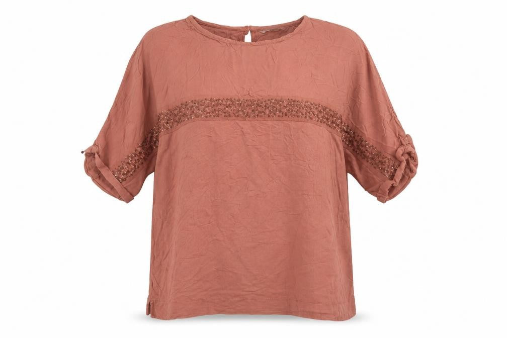 Womens UK Size 14 NEXT Brown Basic Blouse